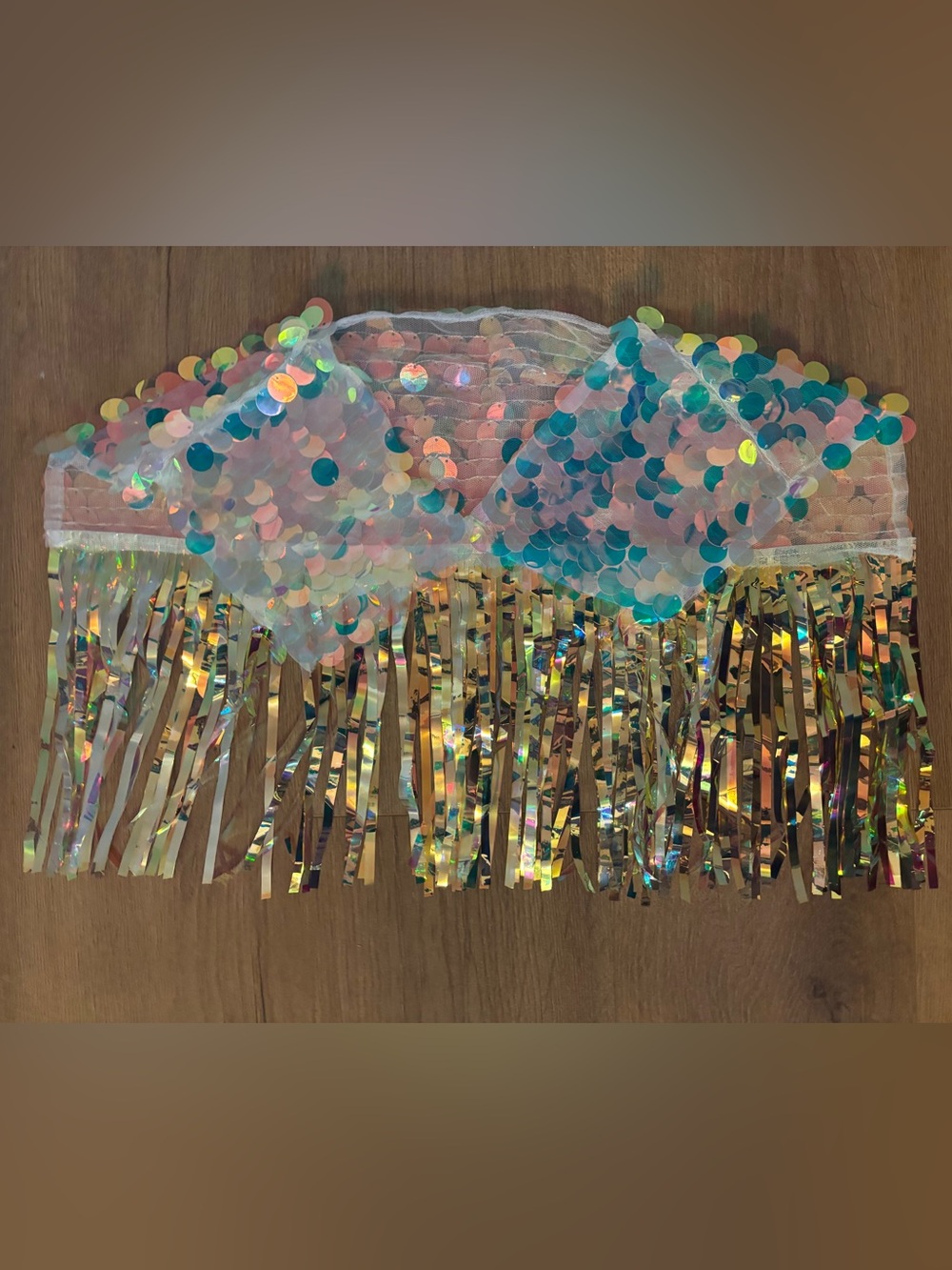 Iridescent Sequin Mermaid Mini Cape